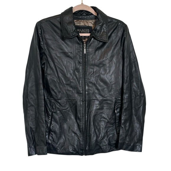 Wilsons Leather Black Jacket - Picture 1 of 10